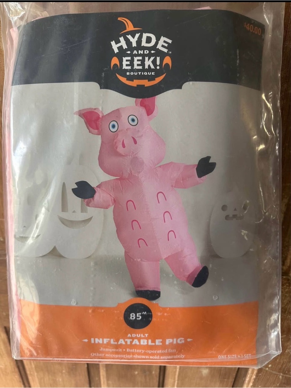 85” Pink Adult Inflatable Pig Costume